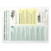 生理的気に遠くに乳児の引き裂スペインのき ノートパッド (正面)