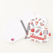 生理/月経周期 – お客様の名前/モノグラム ノートブック (内部)