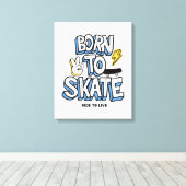 生生まれ活に乗るためにスケートをする キャンバスプリント (インサイチュ (ウッドフロア))