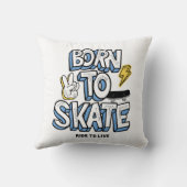 生生まれ活に乗るためにスケートをする クッション (裏面)