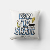 生生まれ活に乗るためにスケートをする クッション (正面)