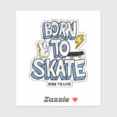 生生まれ活に乗るためにスケートをする シール (シート)