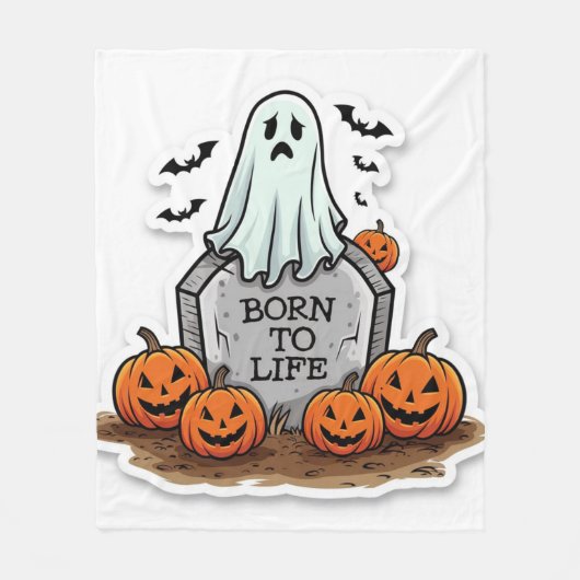 生生まれ活 フリースブランケット (正面)