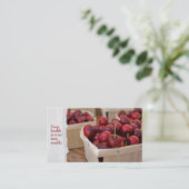 生産ボックスの赤さくらんぼ 名刺 (スタンド正面)