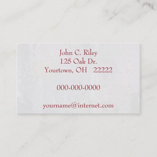 生産ボックスの赤さくらんぼ 名刺 (裏面)