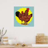 生産レッド日が差すこと ポスター (キッチン)