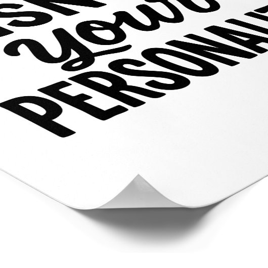 生産性はあなたの個性ではない。やる気を起こさせる ポスター (角)