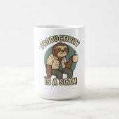 生産性は詐欺である – 怠惰な怠けおもしろい者オフィス コーヒーマグカップ (中央)