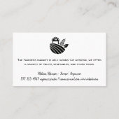 生産物のかご | 木製板 名刺 (裏面)