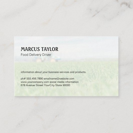 生産物のかご | 農作物 名刺 (裏面)