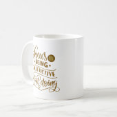 生産的なスタートに焦点を合わせる コーヒーマグカップ (正面左)