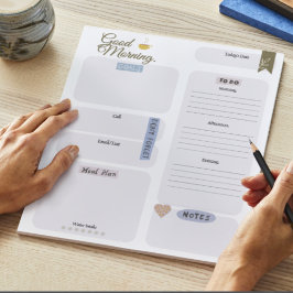 生産的な朝のルーチン毎日のプランナー ノートパッド