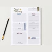 生産的な朝のルーチン毎日のプランナー ノートパッド