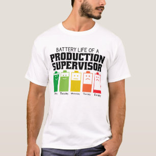生産監督者の電池寿命 Tシャツ