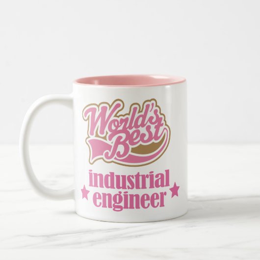 生産管理技術のギフト(世界のベスト) ツートーンマグカップ (左)