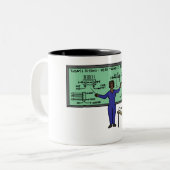 生産管理技術の女性の規則のコーヒーカップ ツートーンマグカップ (正面左)