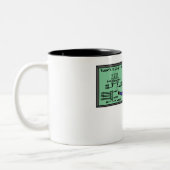 生産管理技術の女性の規則のコーヒーカップ ツートーンマグカップ (左)