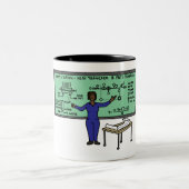 生産管理技術の女性の規則のコーヒーカップ ツートーンマグカップ (中央)