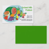 生産者の栽培者またはVendor_Totally Fruity_blueの楕円形 名刺 (正面/裏面)