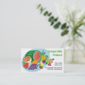 生産者の栽培者またはVendor_Totally Fruity_blueの楕円形 名刺 (スタンド正面)