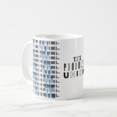 生産者連合"はかりで測られた"マグ コーヒーマグカップ (正面左)