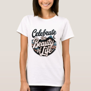 生祝命の美しい Tシャツ