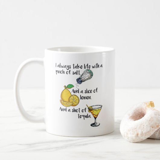 生祝活、おもしろい諺ギフト コーヒーマグカップ (ドーナツ)
