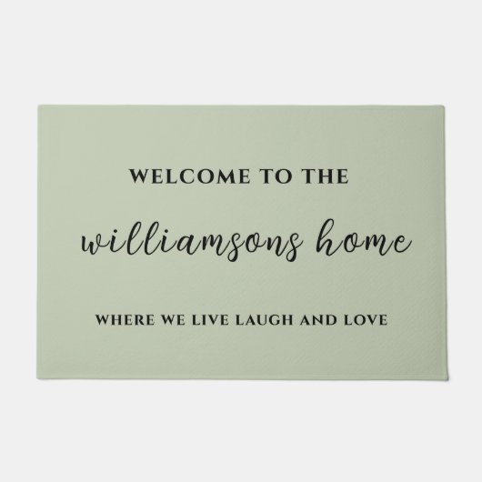 生笑いと愛のタイポグラフィ ドアマット (正面)