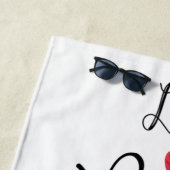 生笑いドイツの羊飼いが好き ビーチタオル (インサイチュ)