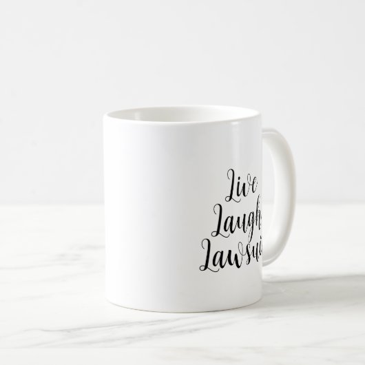生笑い訴訟弁護士ユーモア検事おもしろい官 コーヒーマグカップ (正面右)