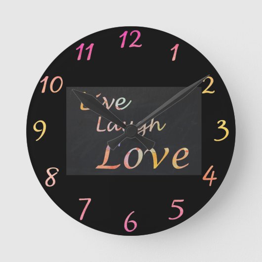 生笑愛 ラウンド壁時計 (正面)