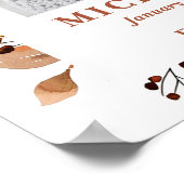 生素朴命写真サインの葬儀お祝い ポスター (角)