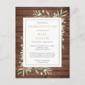 生素朴生葬儀の森の緑のお祝い 案内ポストカード (正面)