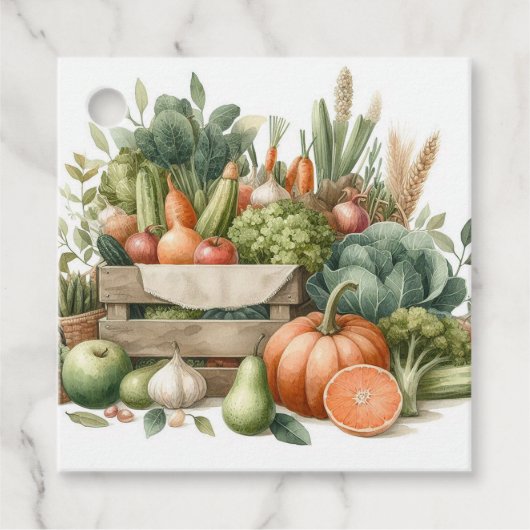 生素朴産農家市場赤ちゃんシャワー フェイバータグ (正面)