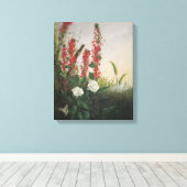 生絵を描花写真 キャンバスプリント (インサイチュ (ウッドフロア))