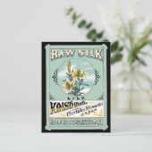 生絹日本のユリ花ラベル ポストカード (スタンド正面)