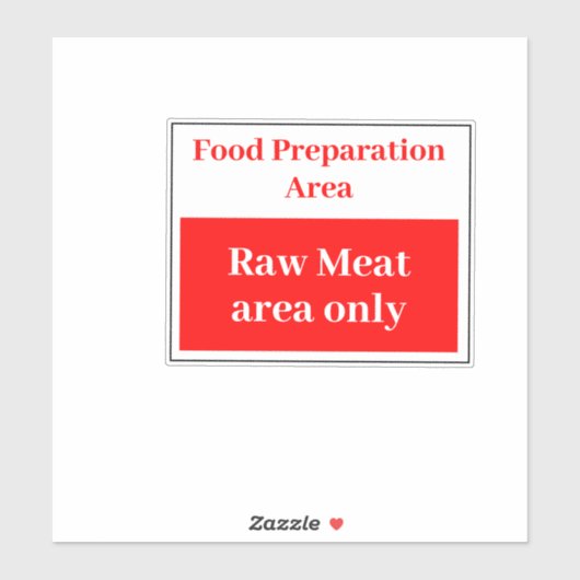 生肉の準備 シール (シート)