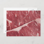 生肉ステーキのクローズアップ ポストカード (正面/裏面)