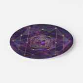 生花のメルカバ – 神聖な幾何学 ペーパープレート (アングル)