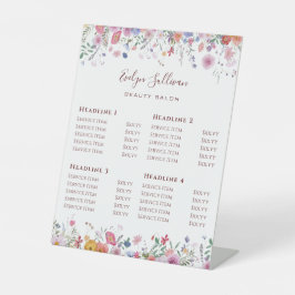 生花の価格表ペデスタルサイン 台座サイン