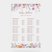 生花の価格表 アクリルサイン (正面)