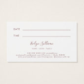 生花アポイントメントカード (裏面)