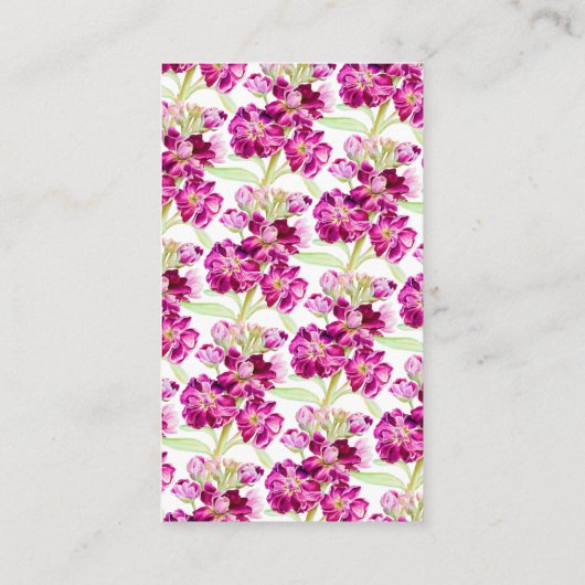 生花ダークピンク結婚のQRコードが私をスキャン エンクロージャーカード (裏面)