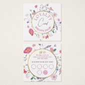 生花金ゴールド円ロイヤリティカード (正面&裏面)