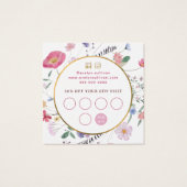 生花金ゴールド円ロイヤリティカード (裏面)