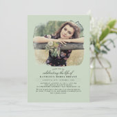 生芸術的葬エレガントお祝い写真 招待状 (スタンド正面)