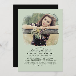 生芸術的葬エレガントお祝い写真 招待状