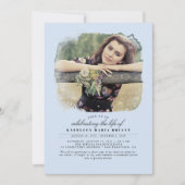 生芸術的葬エレガントお祝い写真 招待状 (正面)