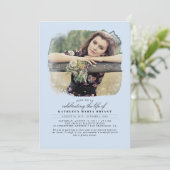 生芸術的葬エレガントお祝い写真 招待状 (スタンド正面)