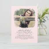 生芸術的葬エレガントお祝い写真 招待状 (スタンド正面)